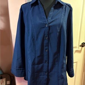 Roz & Ali Navy Blue Blouse